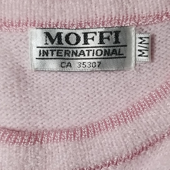 Moffi International Pink Knit Short Sleeve Sweater - Picture 7 of 9